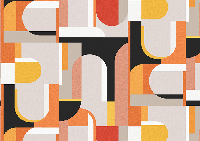 Archways, Orange - Twist&Fit Roller Blind - Image 6